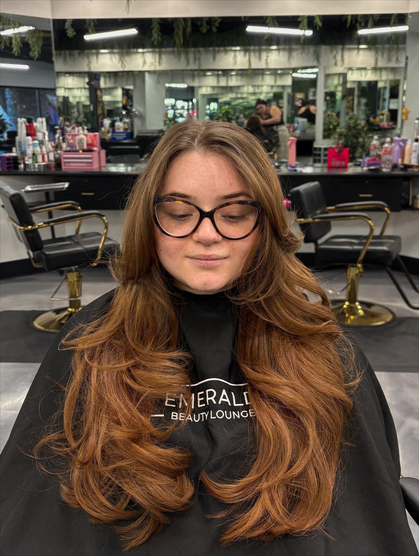 Luxurious Caramel Waves with Face-Framing Layers