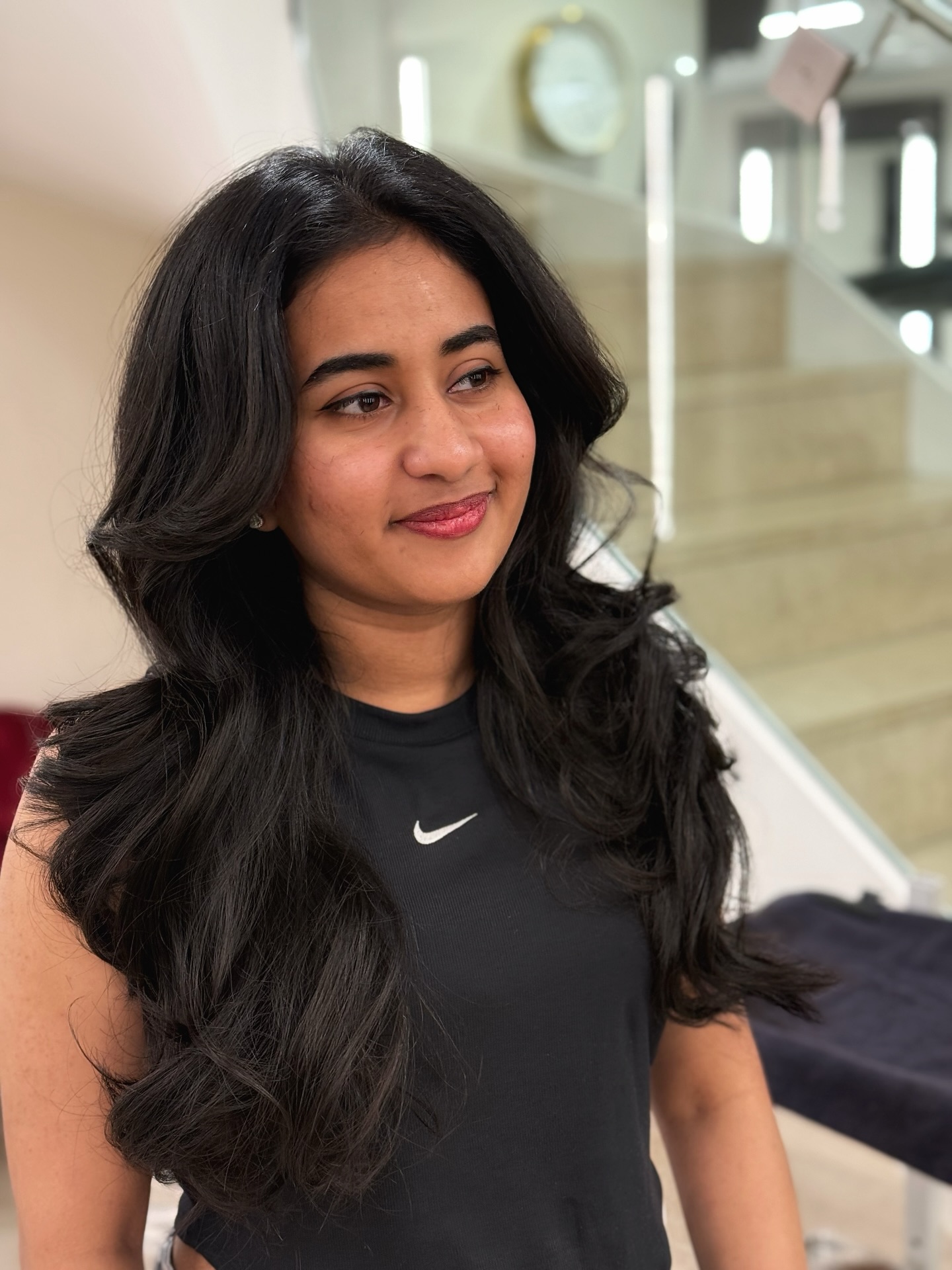 Luxurious Jet Black Waves with Voluminous Ends