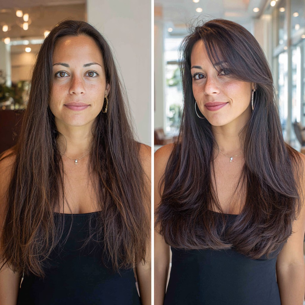 Sleek Brunette Transformation with Soft Layering