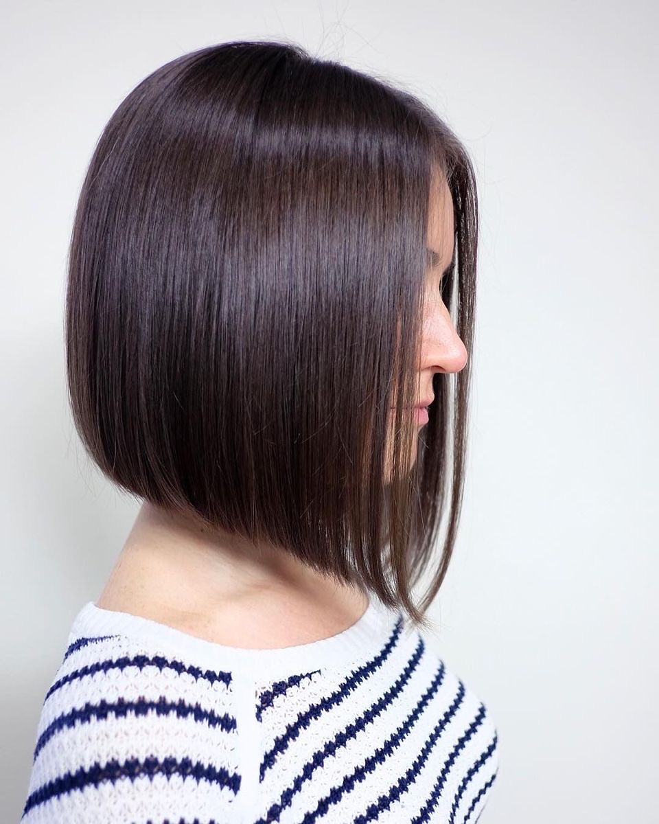 Sleek Espresso Precision-Cut Bob