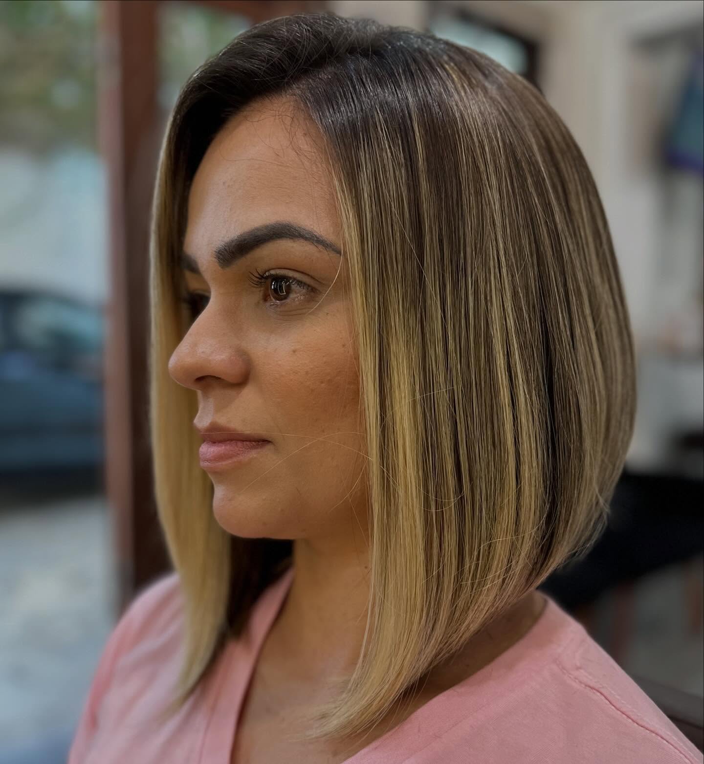 Soft Ombre A-Line Bob with Natural Undershade