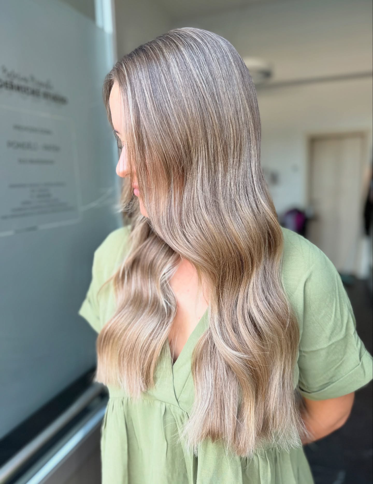 Sunkissed Ash Blonde Waves with Soft Ends