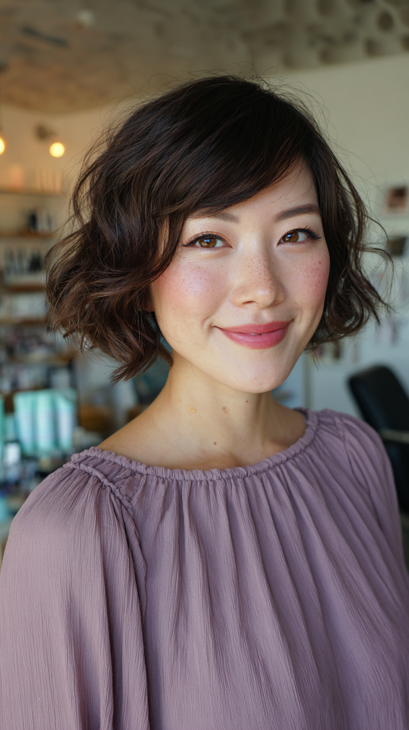 Charming Soft Curled Layers with Face-Framing Tendrils