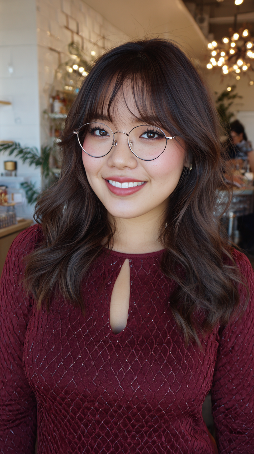 Chic Face-Framing Layers with Soft Waves