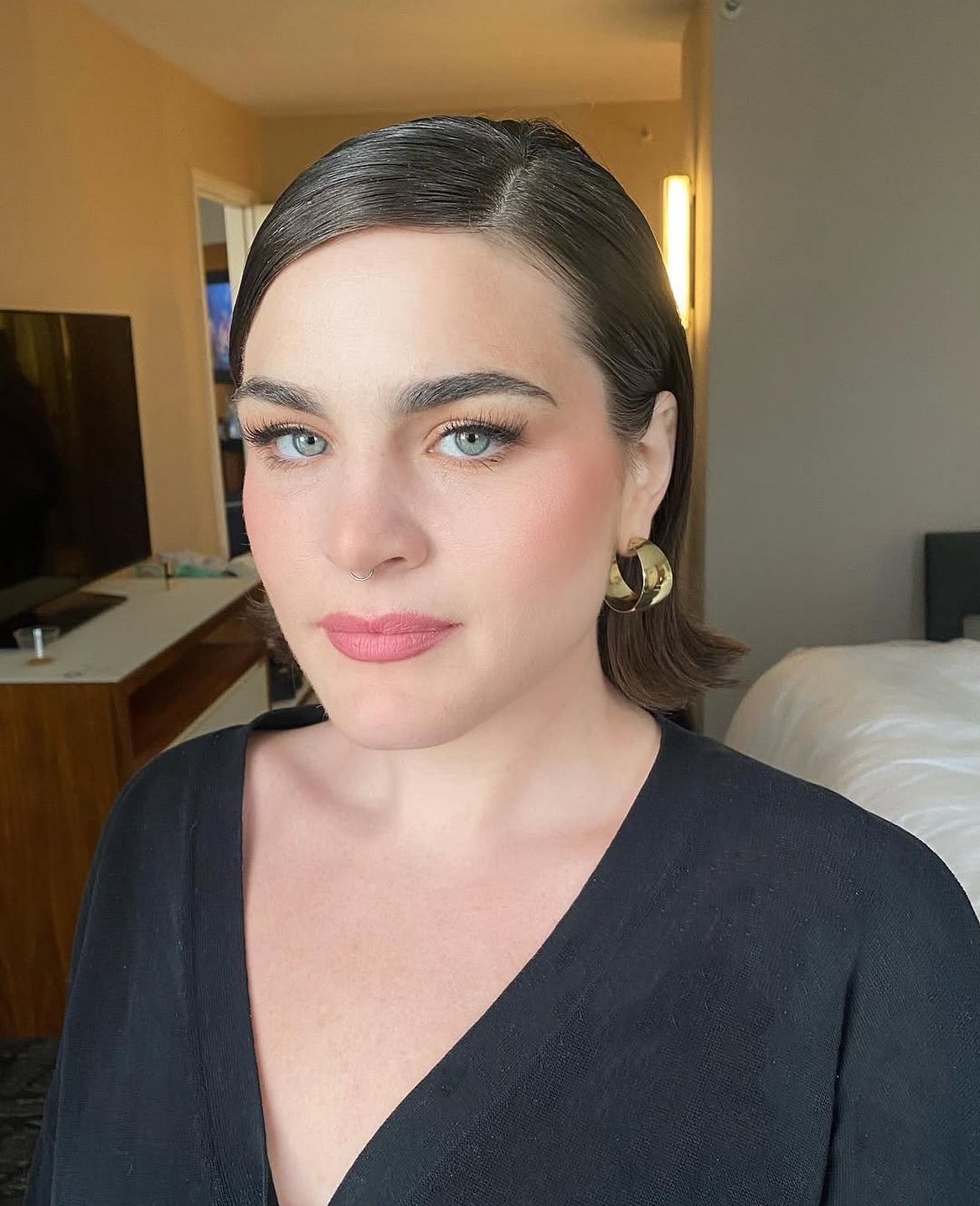 Bob clássico com contorno elegante