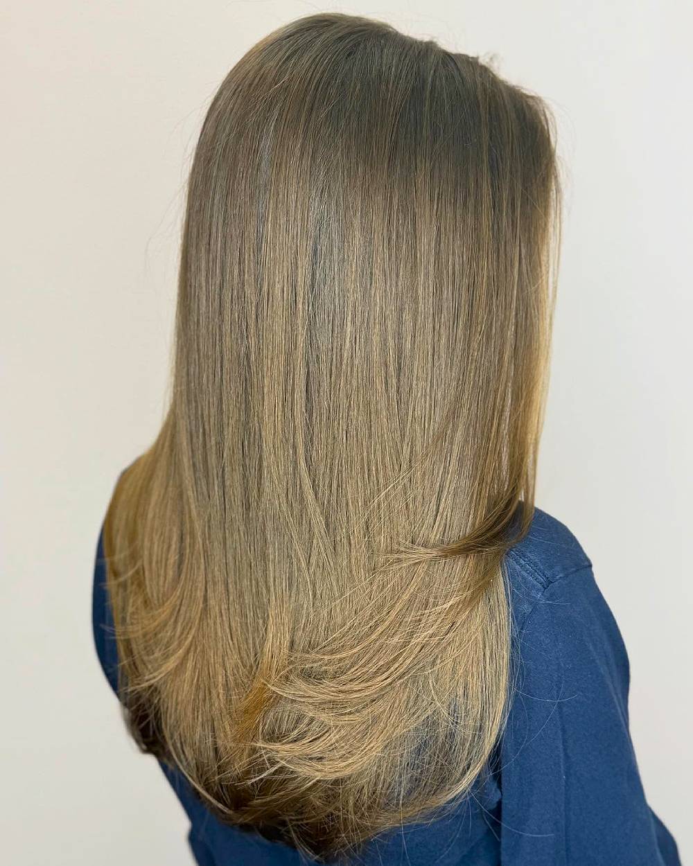 Elegant Long Layered Cut with Subtle Face-Framing Highlights