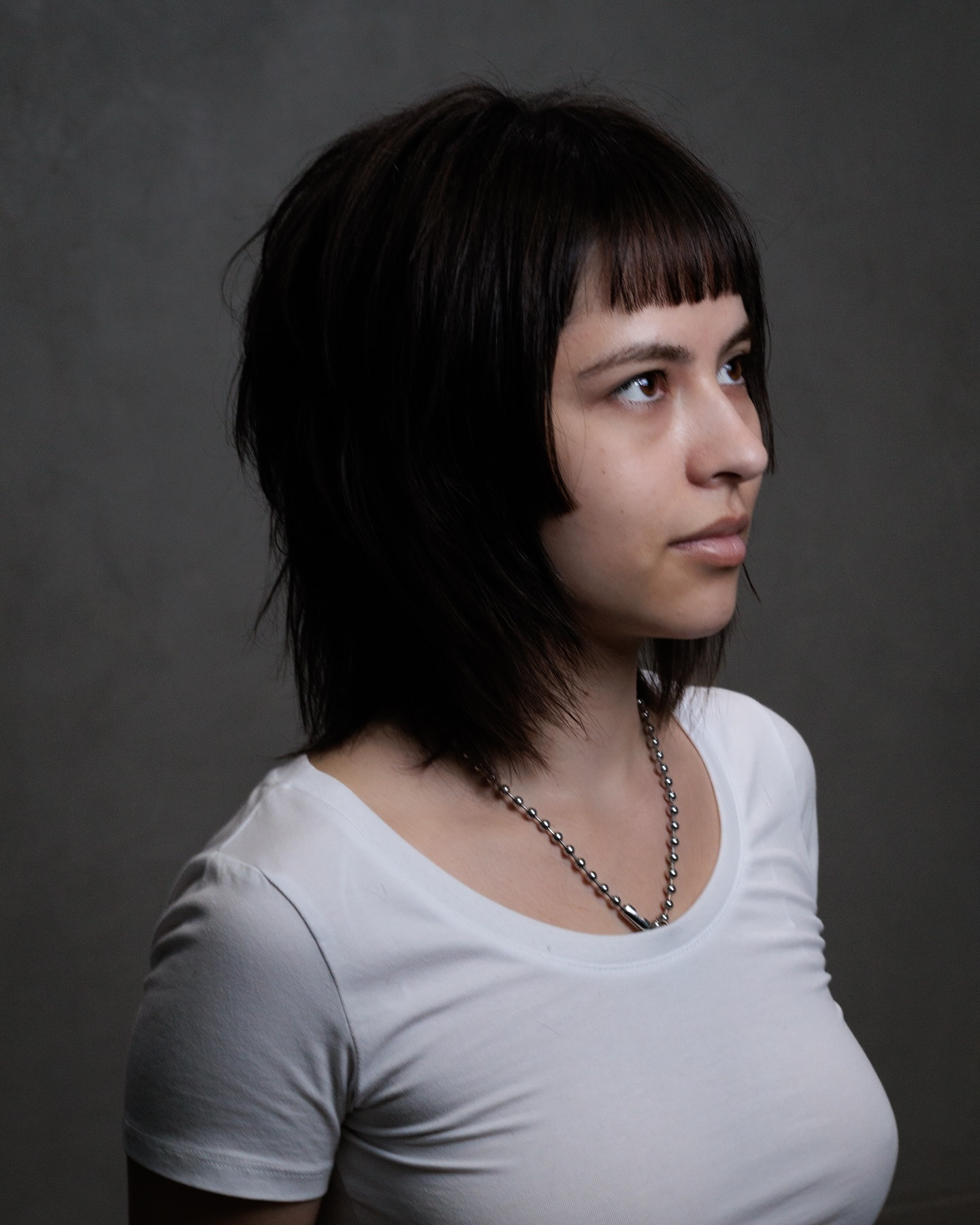 Corte Hime texturizado em camadas com caimento natural