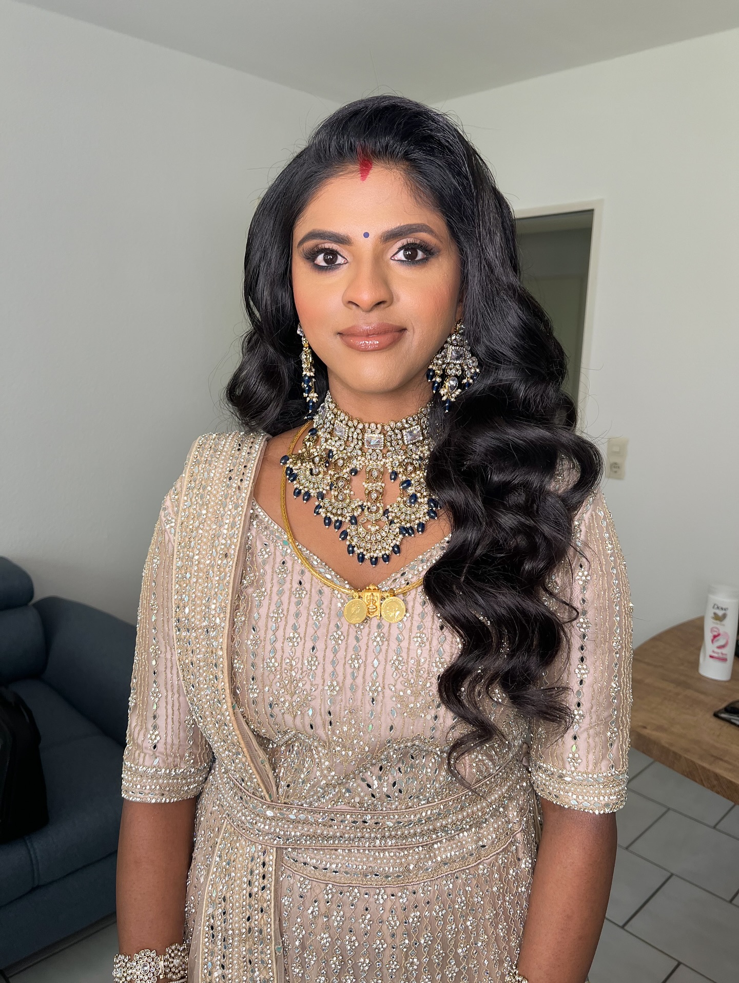 Luxurious Voluminous Side-Swept Curls