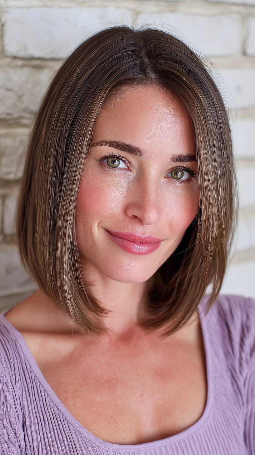 Modern Jaw-Length Bob with Subtle Balayage