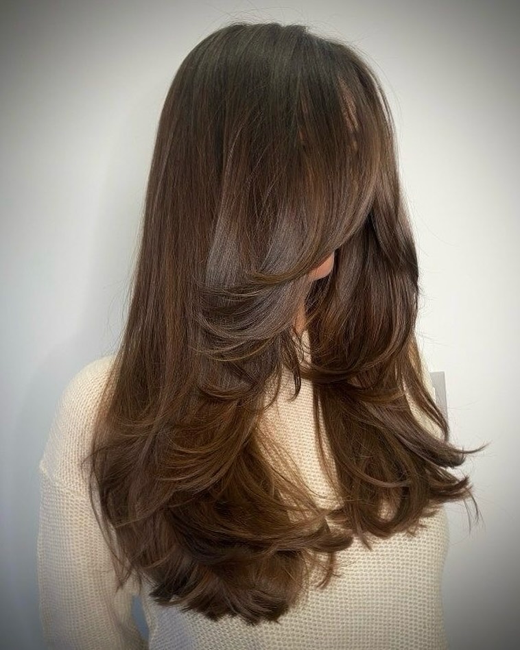 Camadas de mocha sedosas com ondas suaves