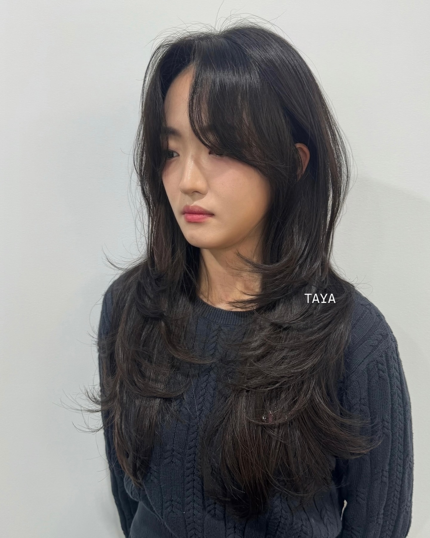 Softly-Tapered Natural Black Waves