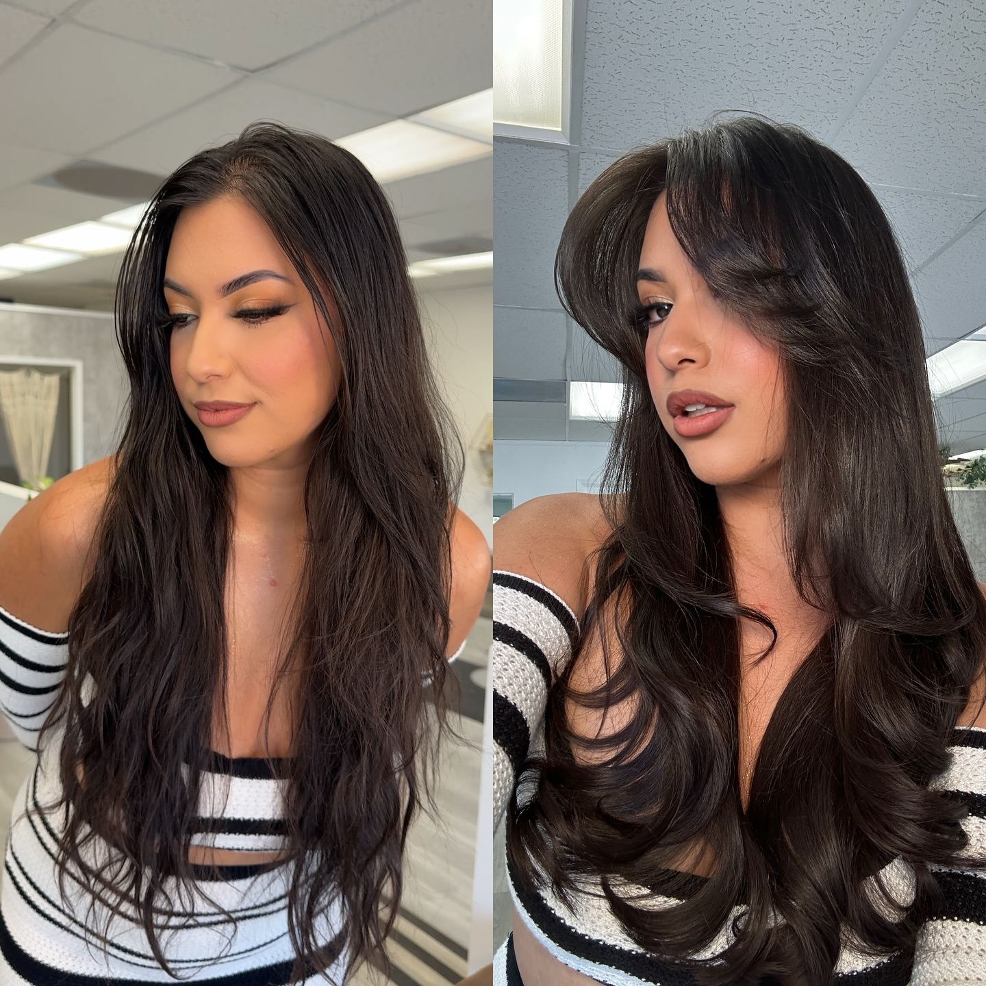 Cachos suntuosos de chocolate amargo com camadas em cascata.