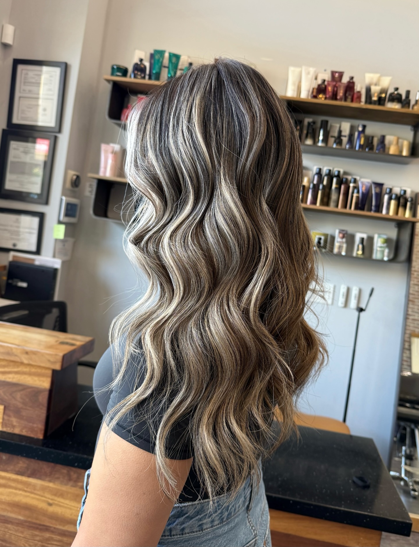 Textured Ashy Dark Blonde Beach Waves