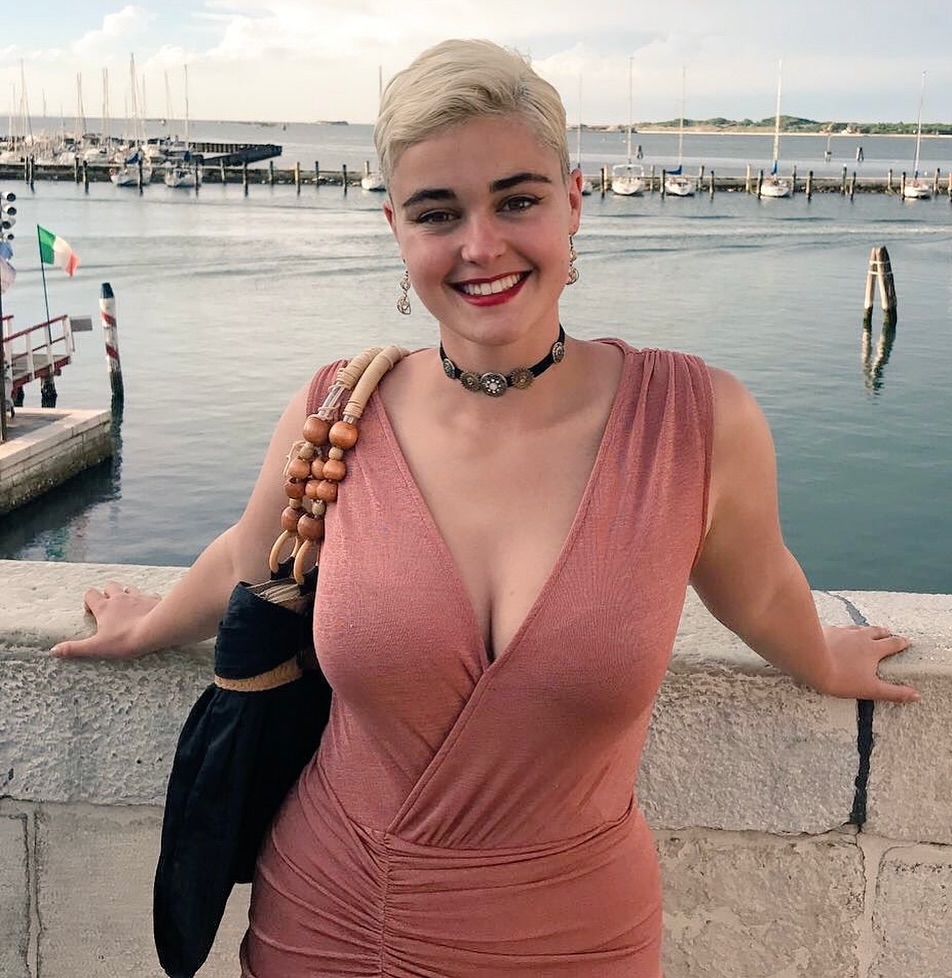 Bright Platinum Crop with Side-Swept Bangs