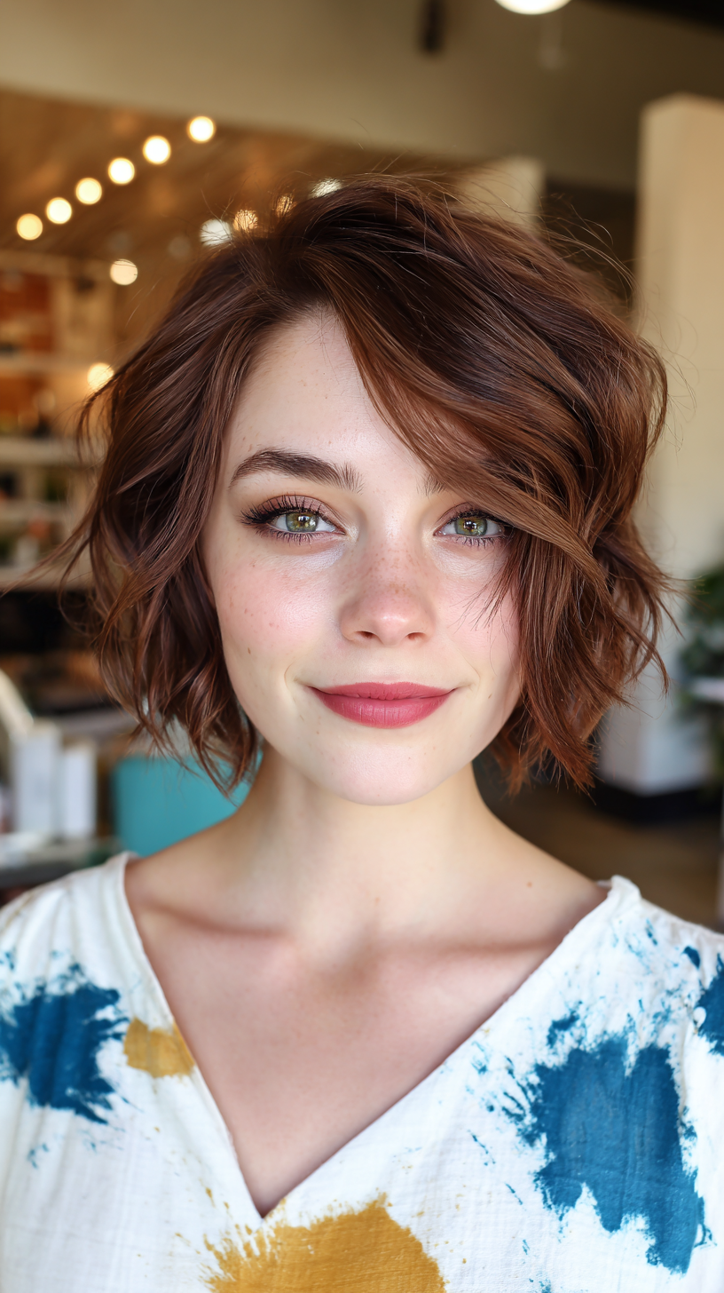 Chic Textured Wavy Cut with Soft Layers