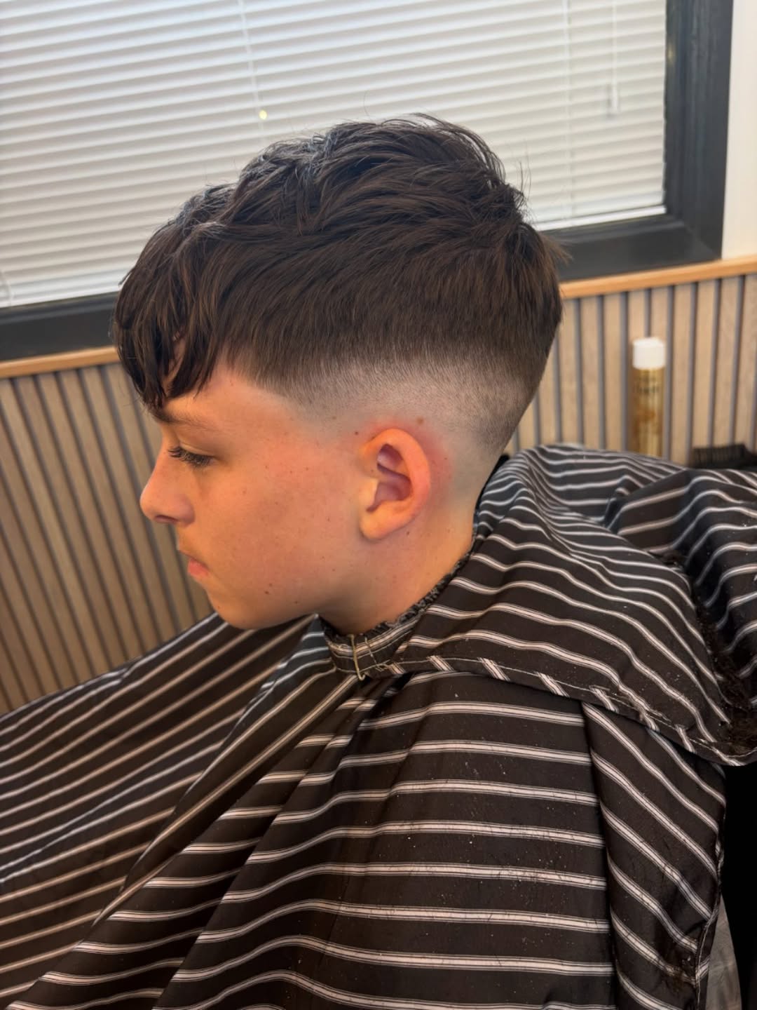 Daring Swept-Back Crop with Clean Fades