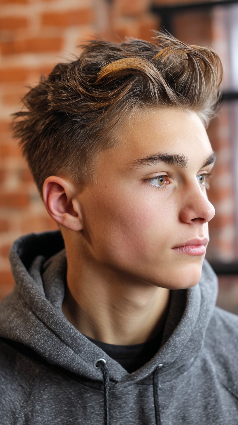 Dynamic Golden Swirls with Textured Crop