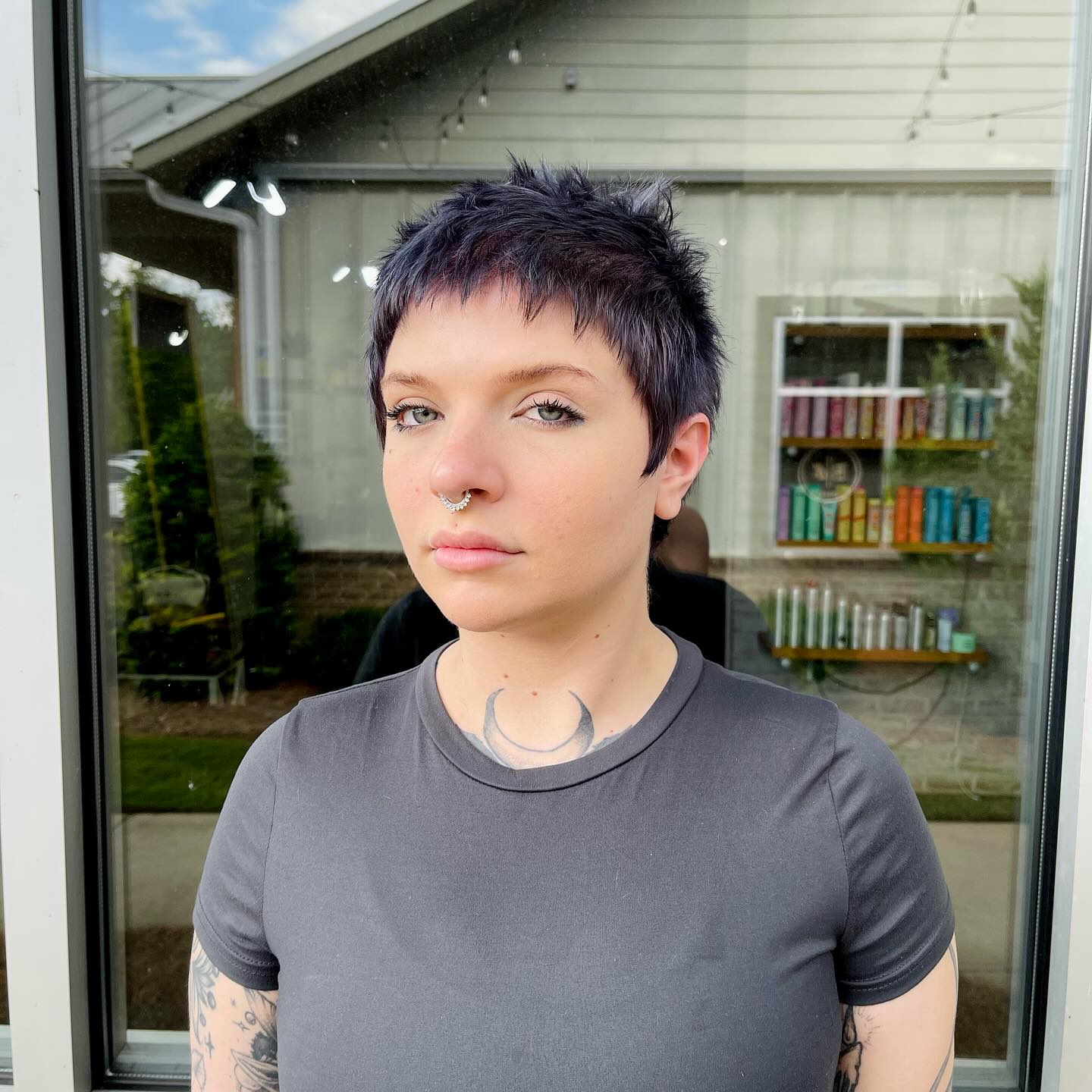 Edgy Textured Pixie Cut with Tapered Sides