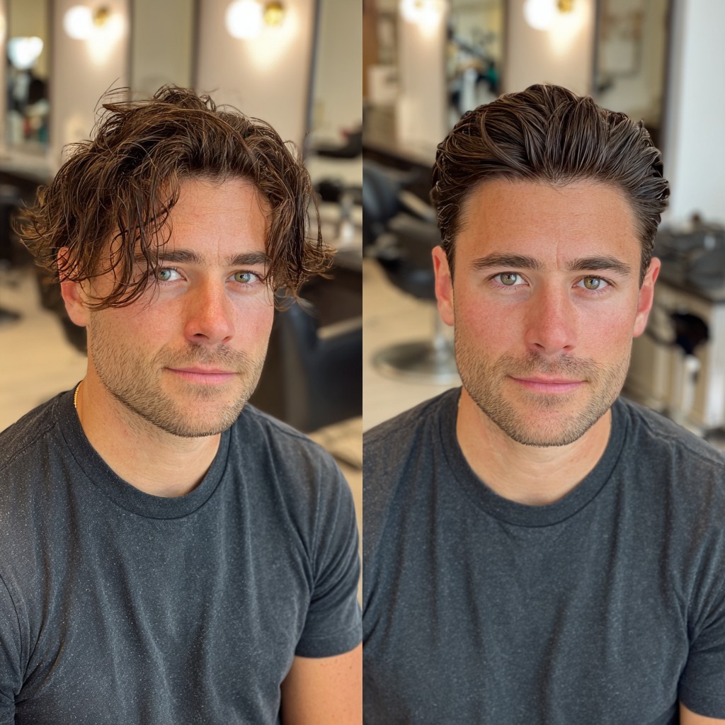 Effortlessly Tousled-to-Tamed Transformation