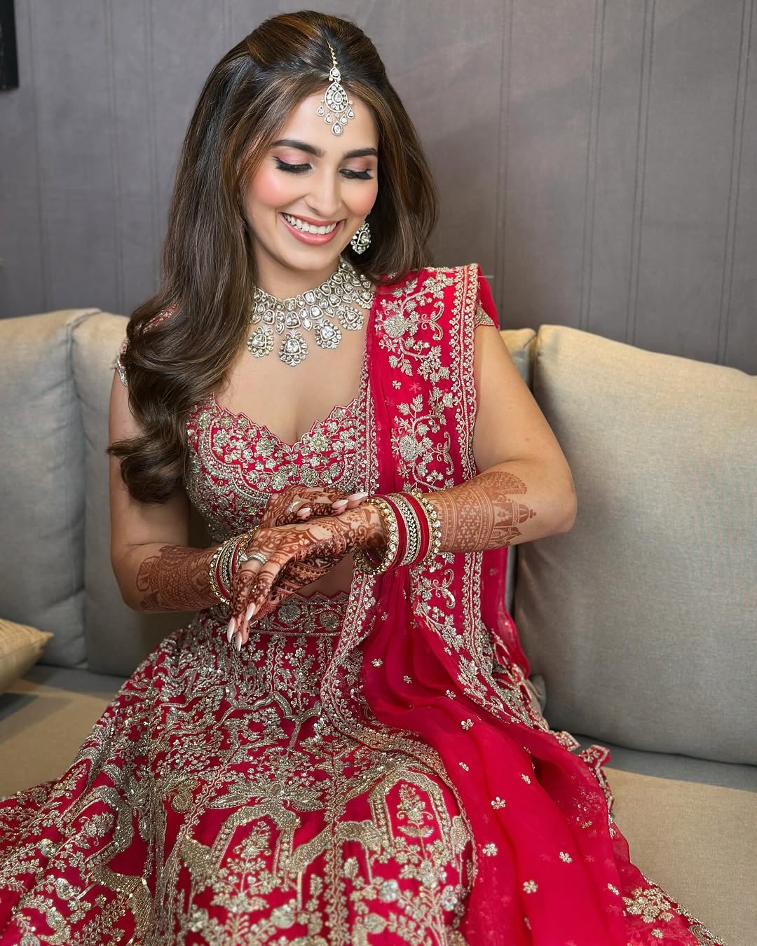 Regal Mocha Tresses with Swooping Waves