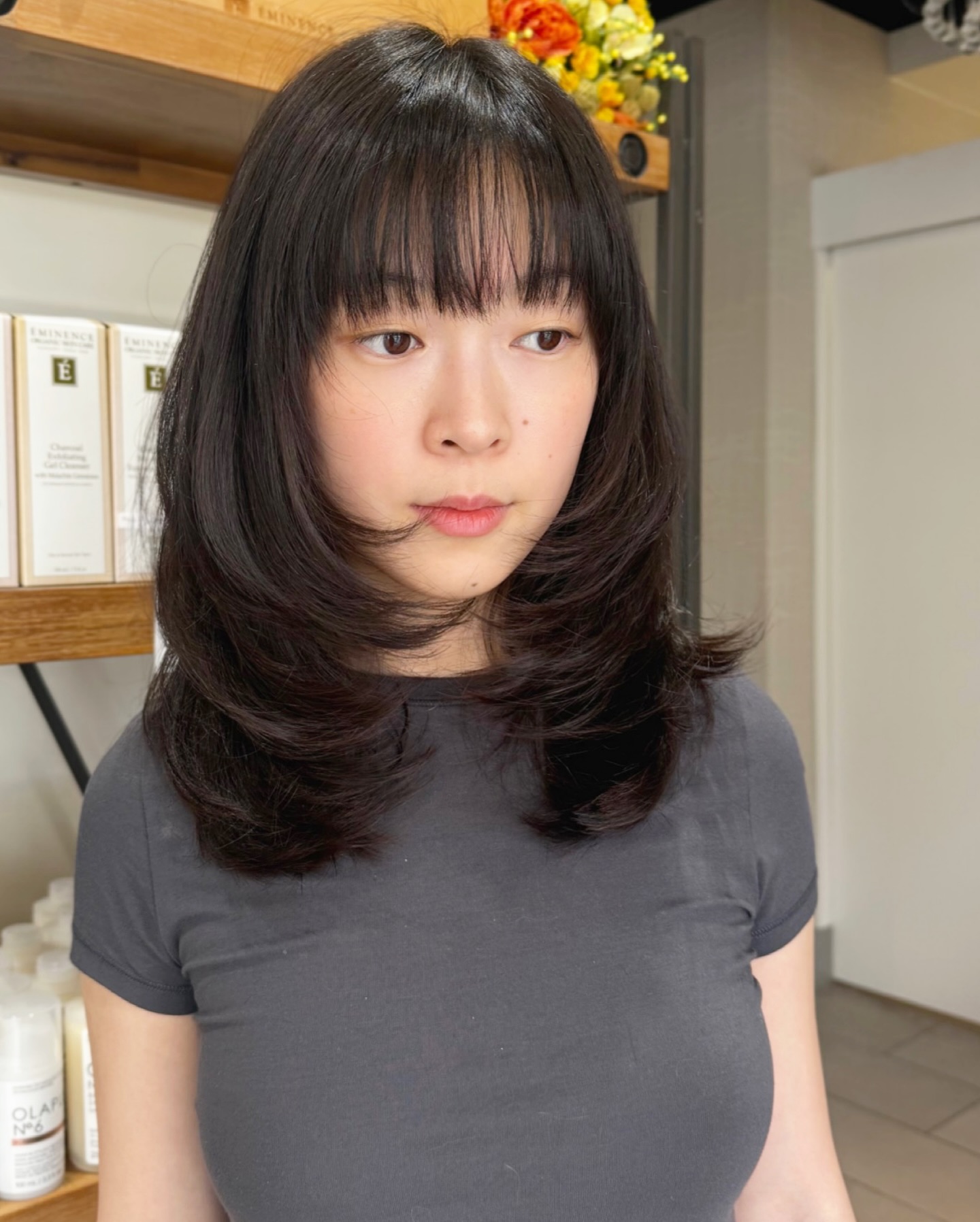 Rich Ebony Layers with Soft Fringe