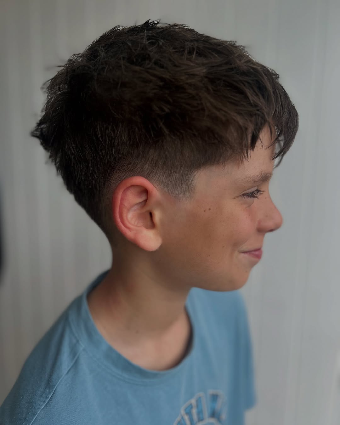 Rugged Textured Crop with Clean Fade