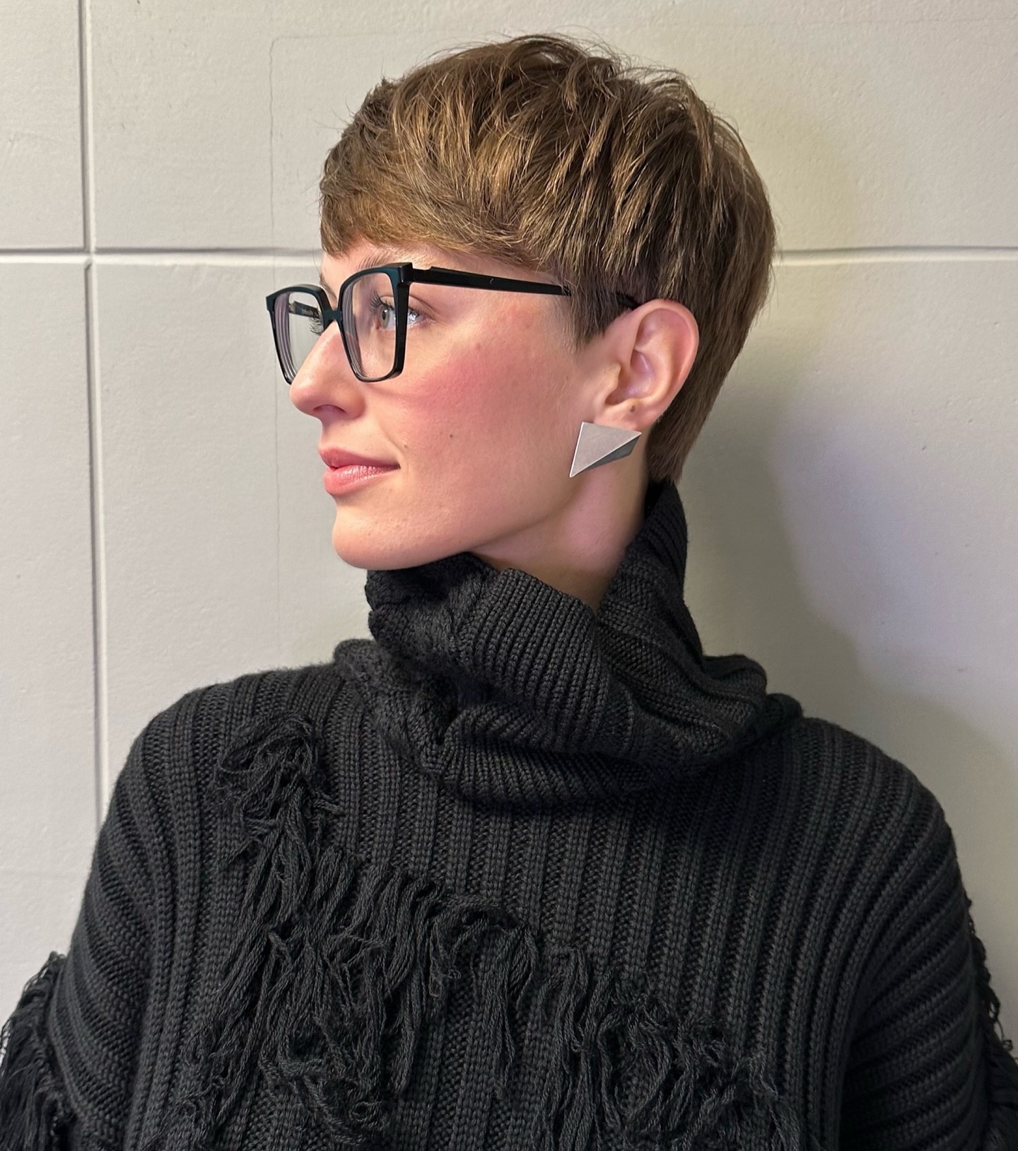 Sharp-Edged Pixie Cut with Textured Top