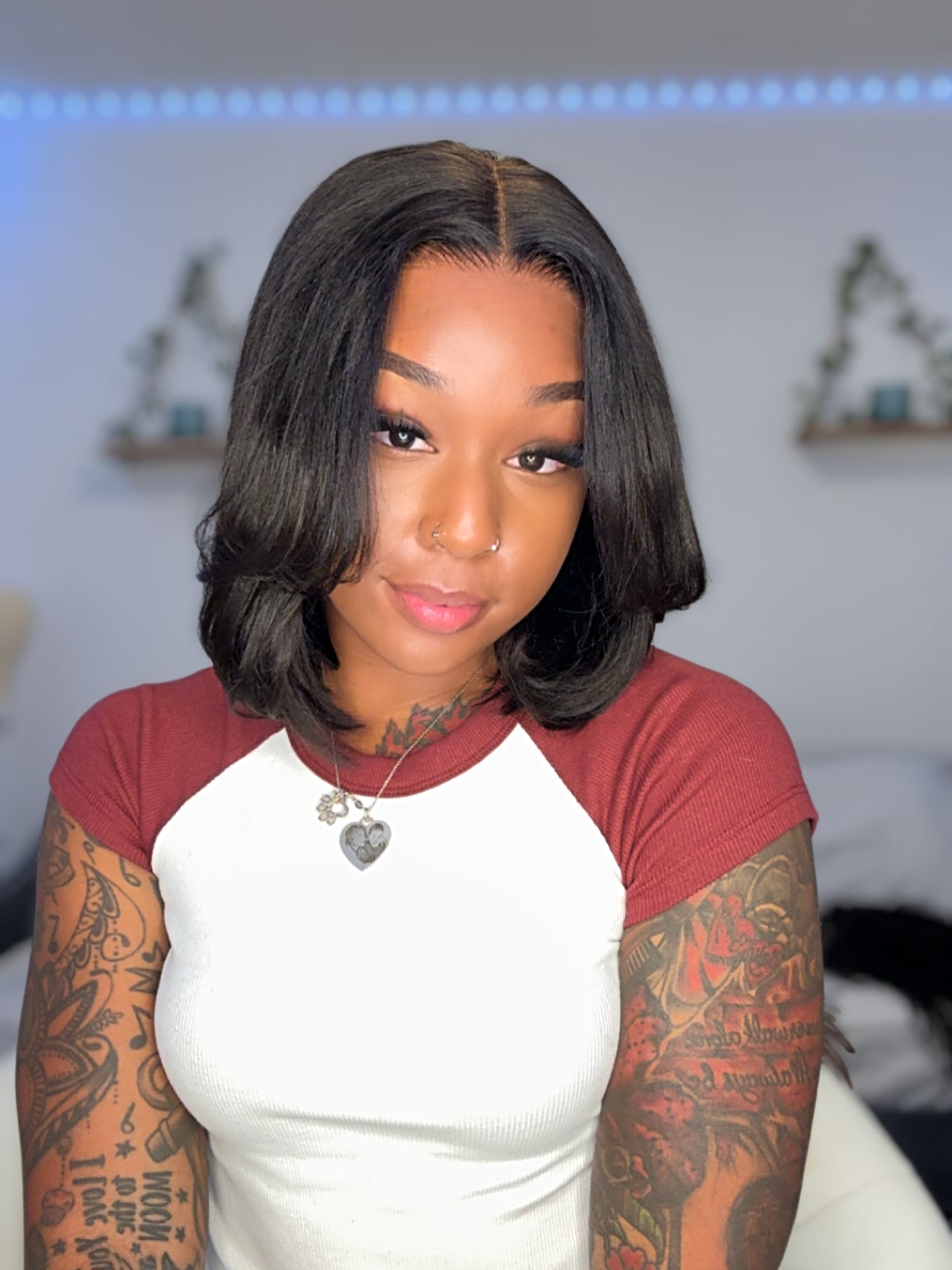 Sleek Midnight Black Bob with Soft Waves