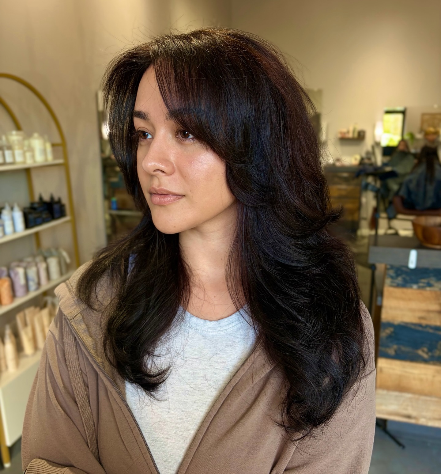 Sleek Midnight Waves with Subtle Layers