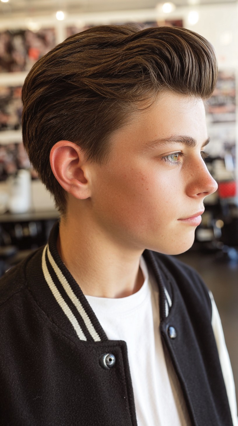 Sleek Side-Swept Waves for Thick Hair