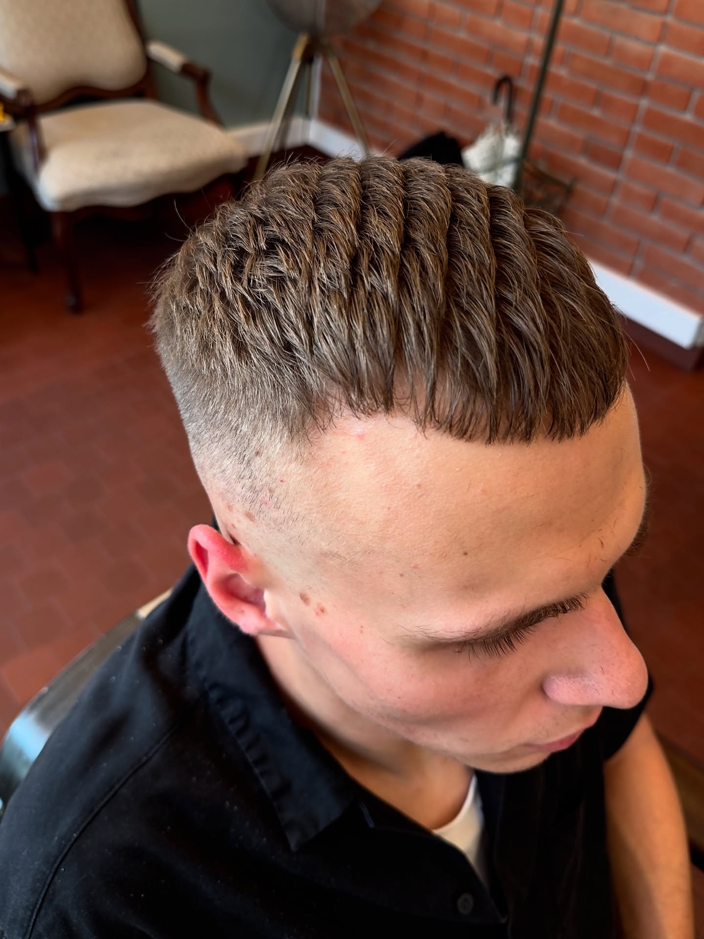 Dynamic Finger Wave Crop with Undercut