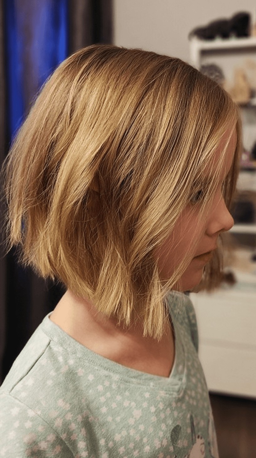 Effortless Golden Blonde Textured Bob