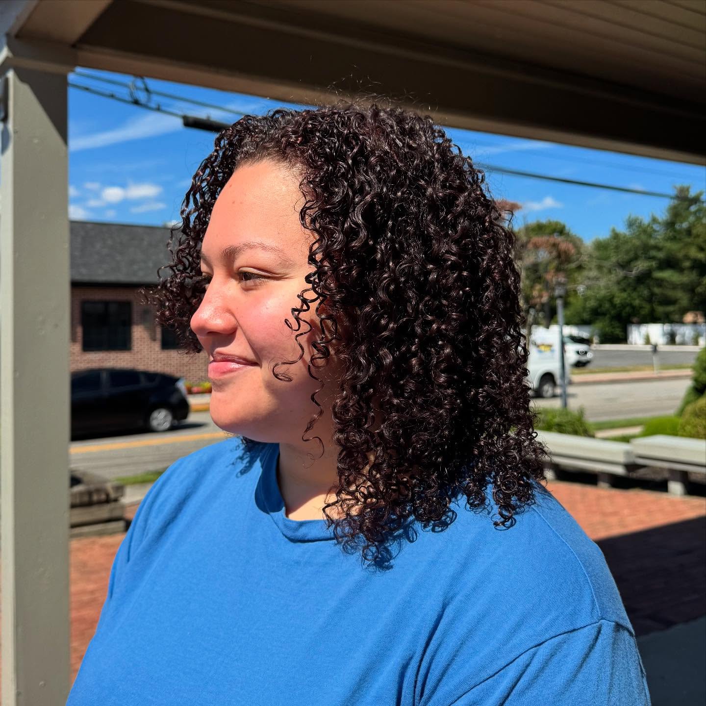 Effortless Side-Parted Curly Lob