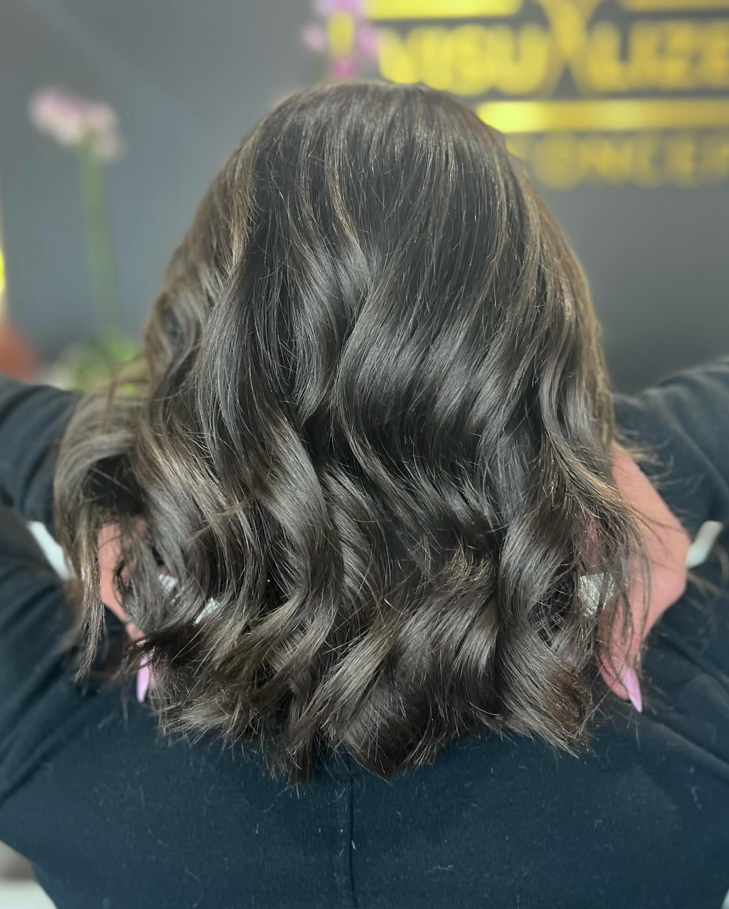 Elegant Dark Ash Brown Waves with Subtle Ends