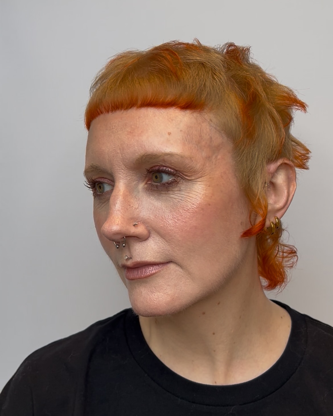 Fiery Copper Textured Crop with Undercut
