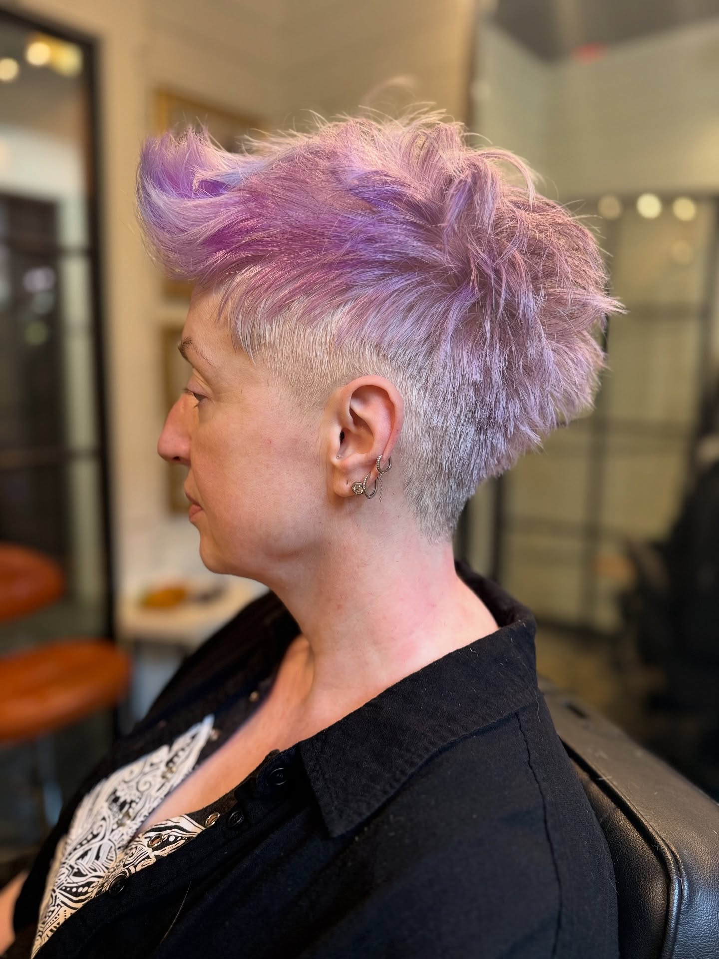 Lavender Fade with Textured Quiff
