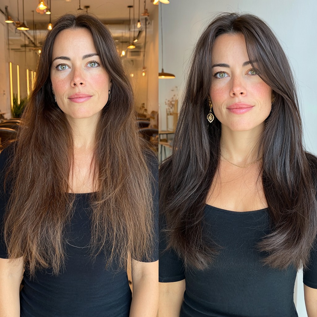 Polished Chestnut Silk with Graduated Layers