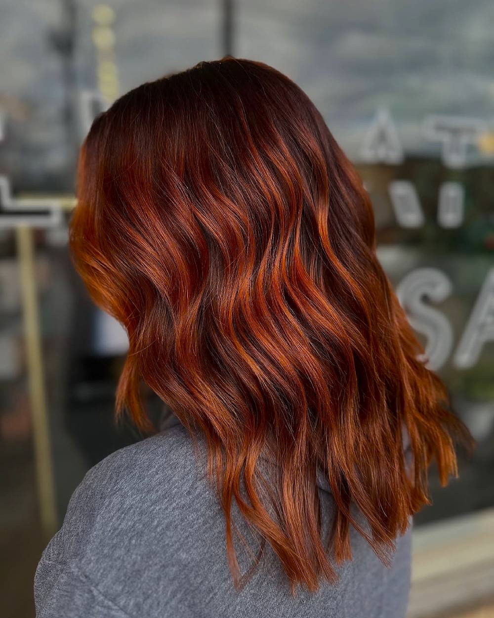 Radiant Copper Waves with Subtle Layers