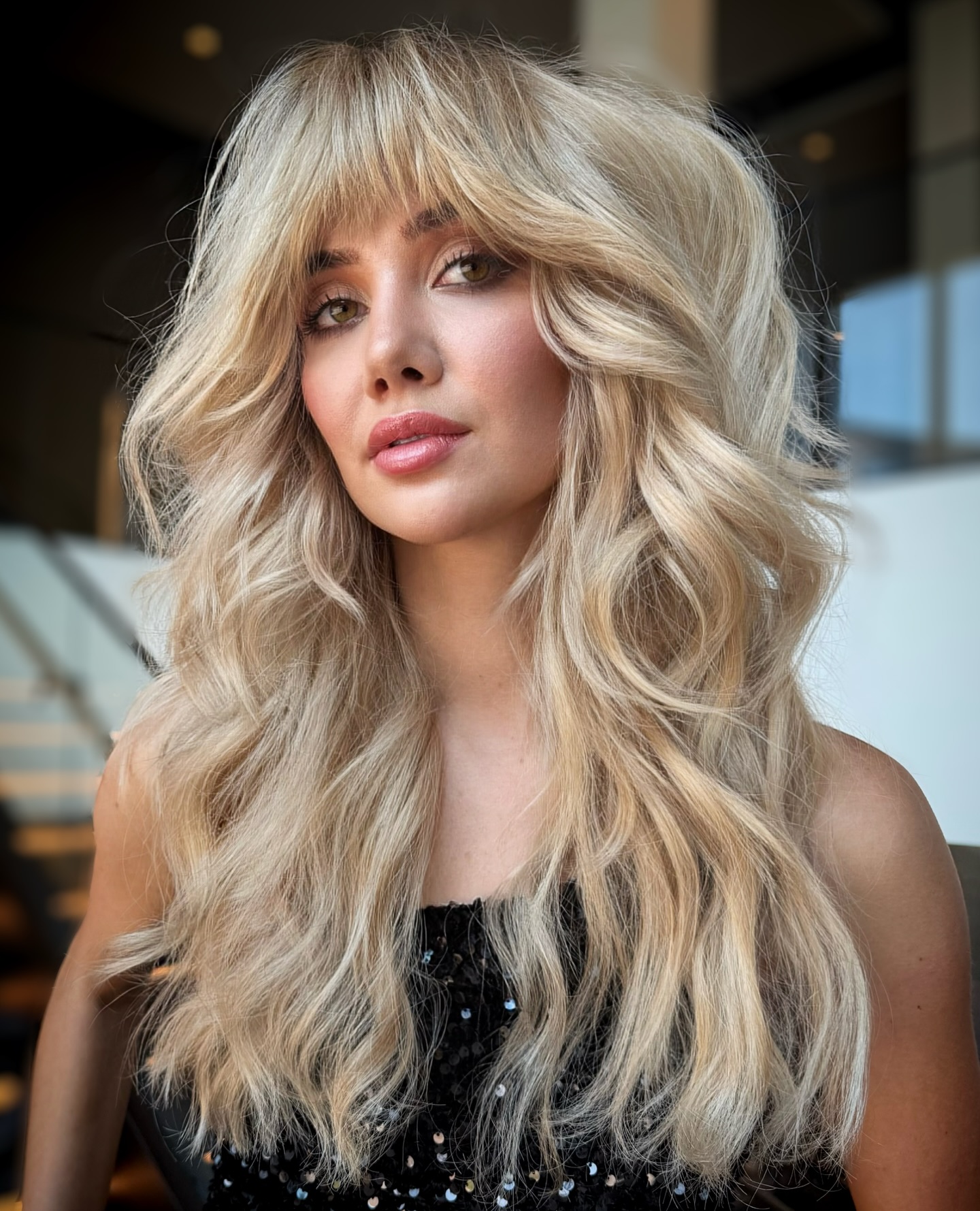 Soft Blonde Waves with Seamless Layers