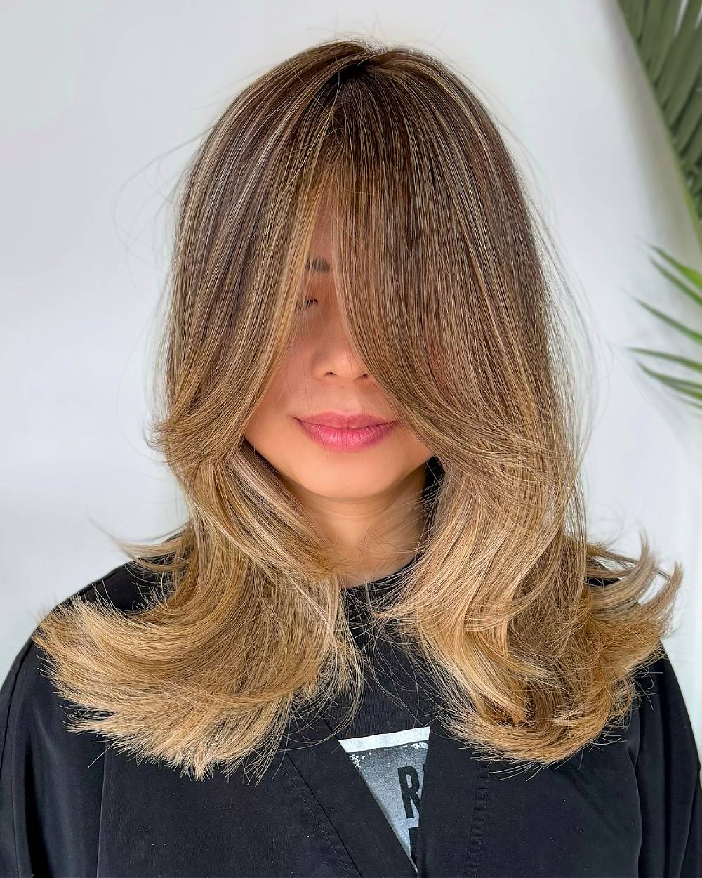 Soft Layered Cut with Subtle Balayage Highlights