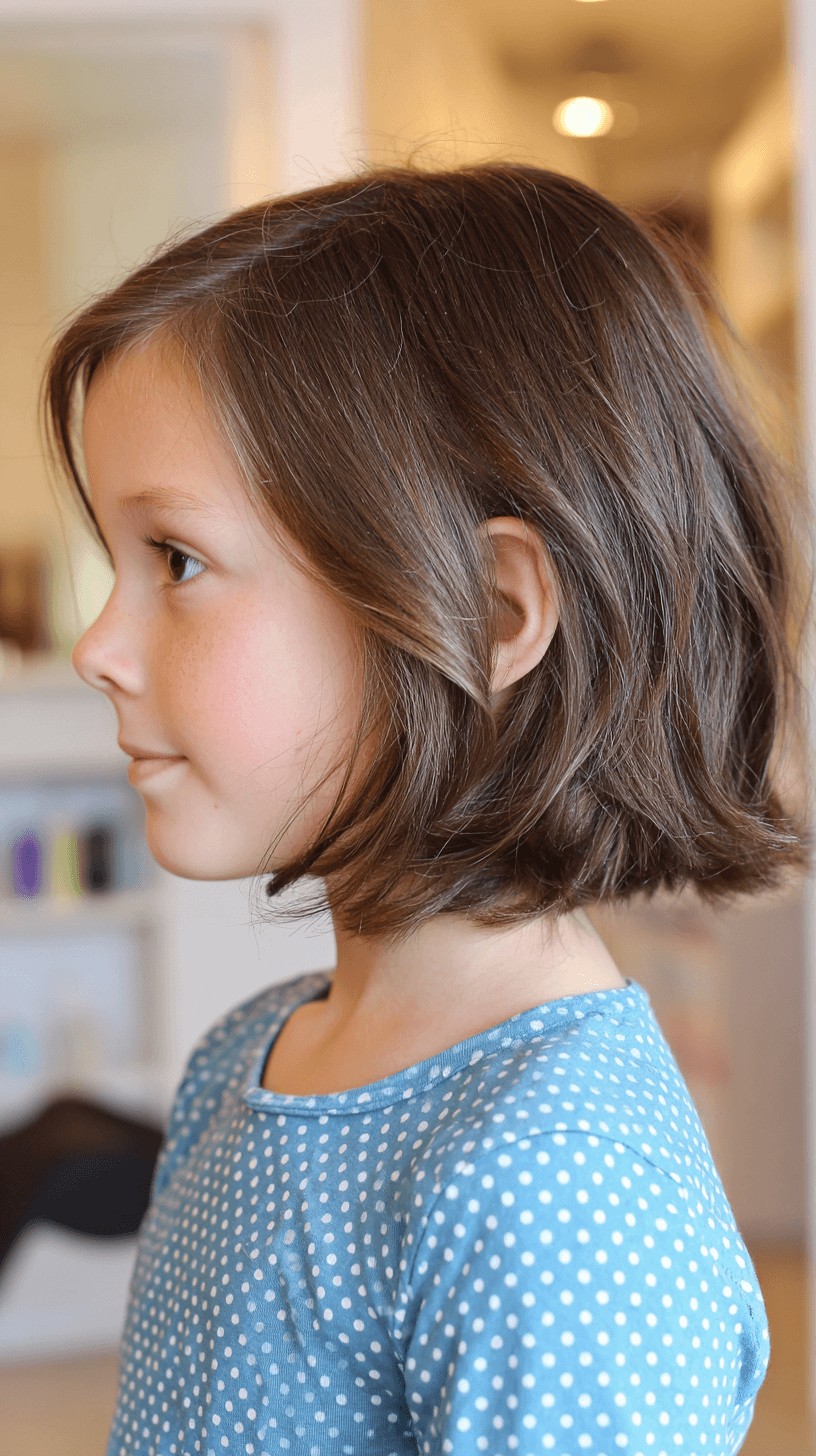 Softly-Tousled Mid-Length Cut with Natural Highlights