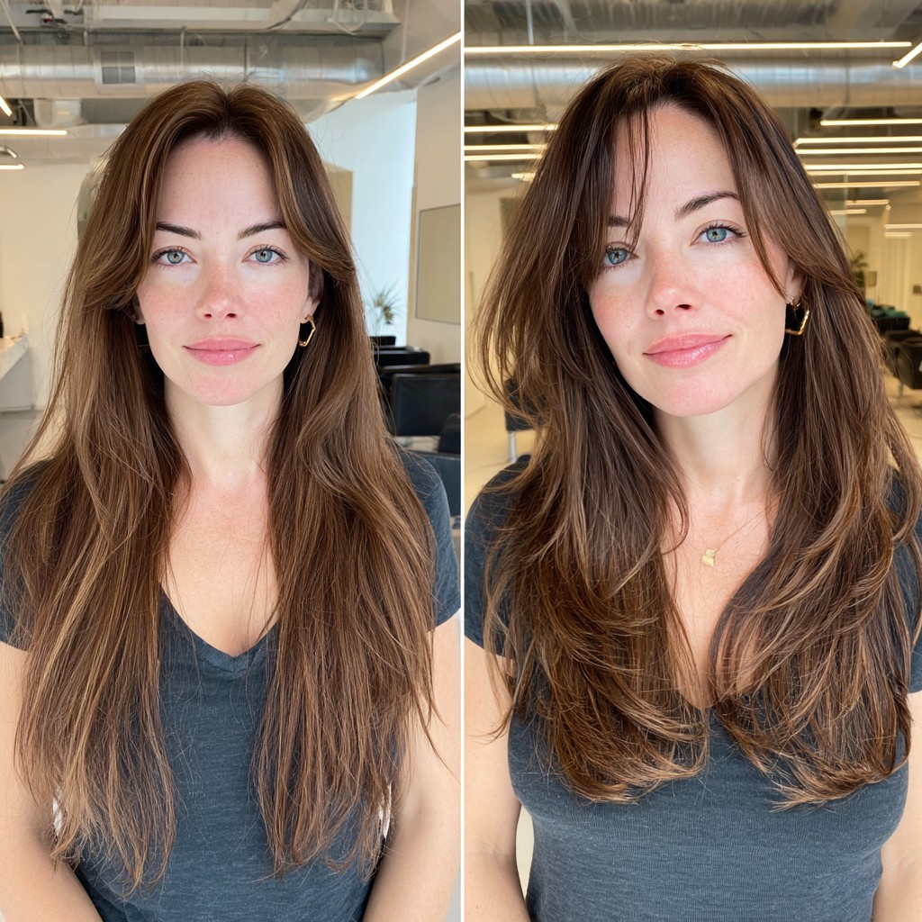 Subtle Chestnut Layers with Soft Framing