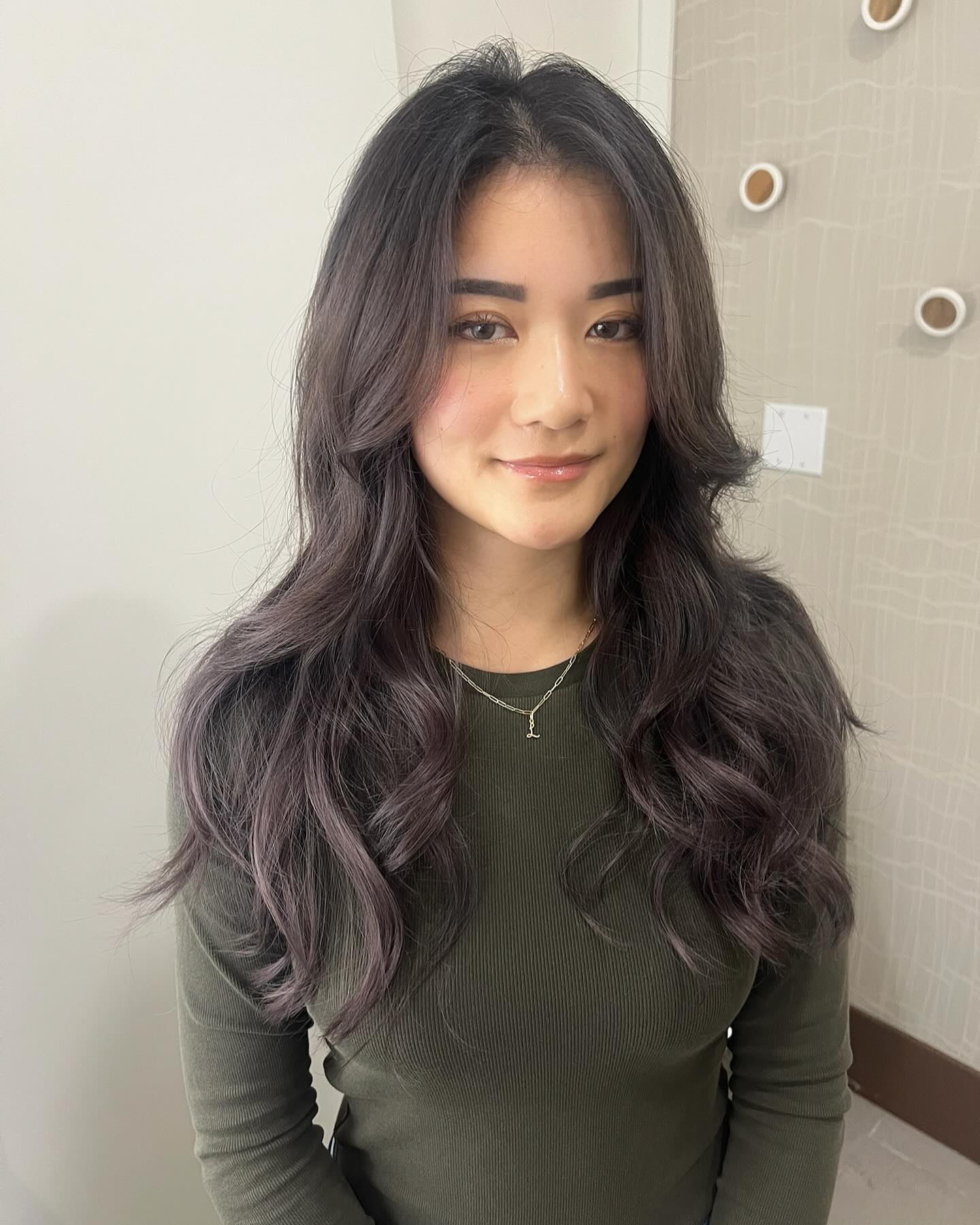 Subtle Textured Waves in Dark Ash Brown