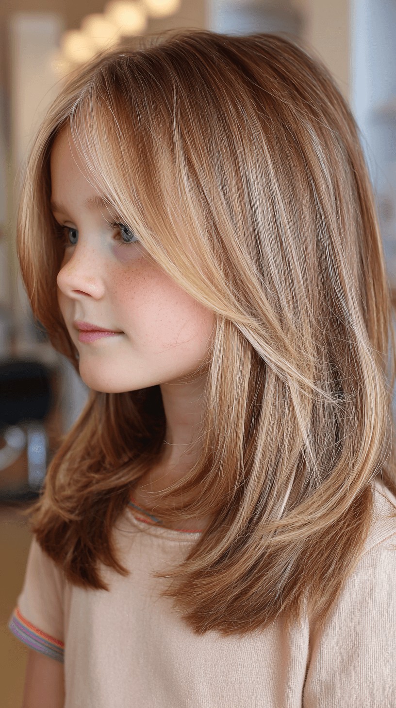 Sun-Kissed Caramel Layers with Gentle Waves