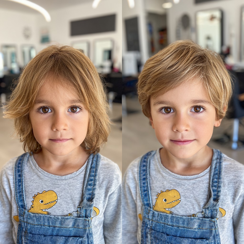 Sonnengeküsst, locker fallende, ungestylte Stufen