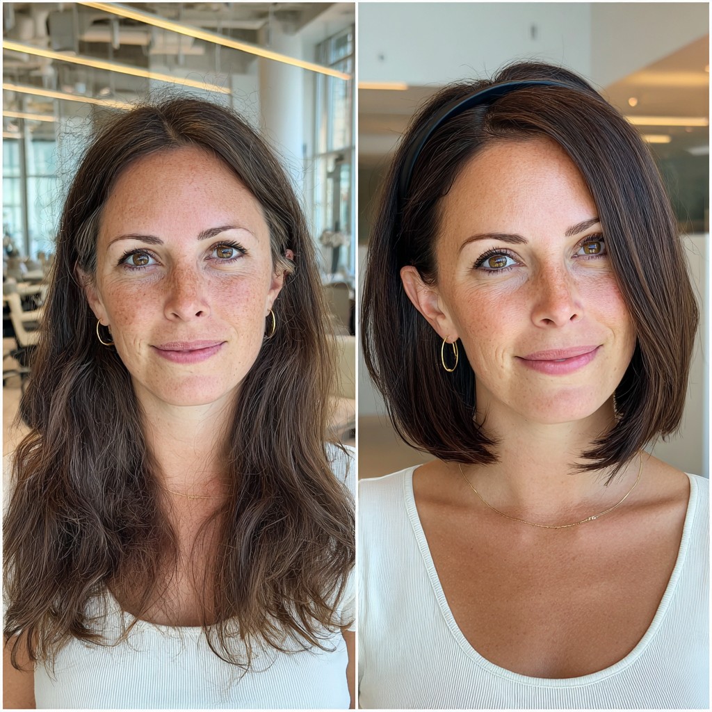 Transitional Mid-Length to Chic Bob Transformation