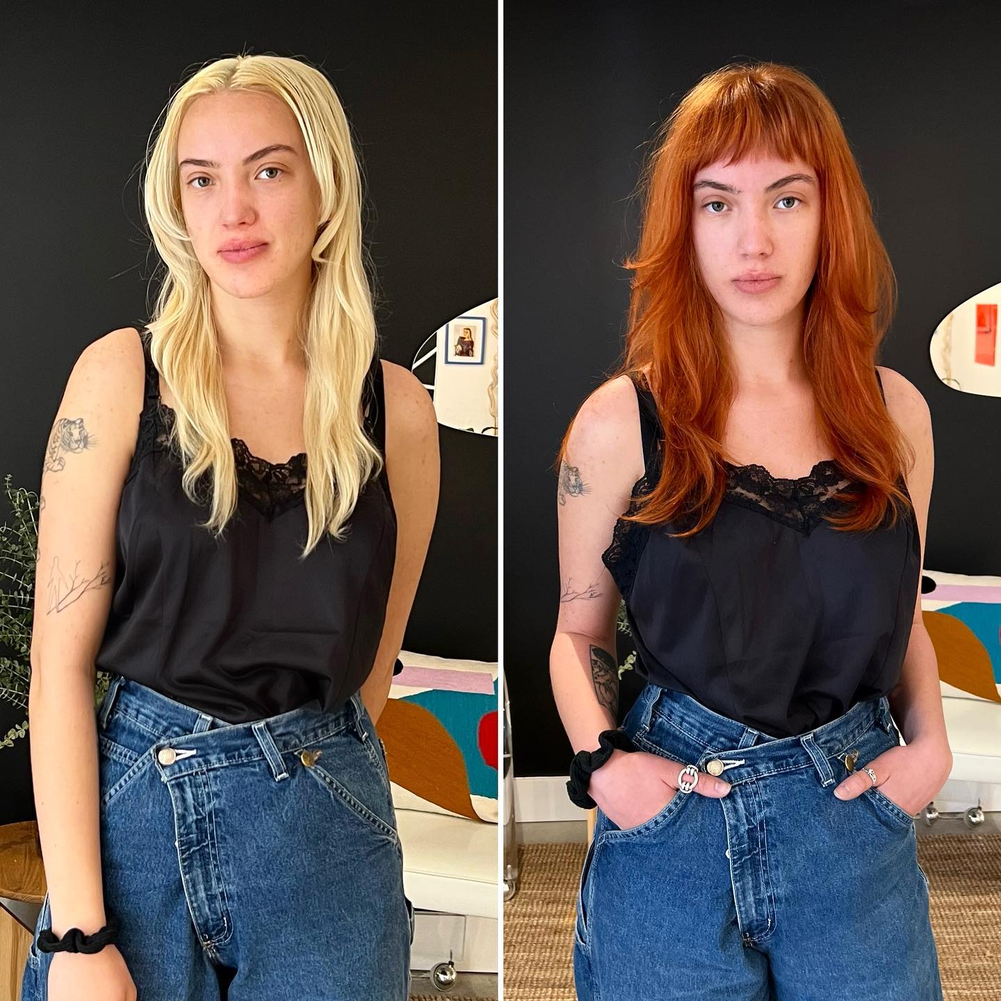 Vibrant Copper Shag with Feathered Baby Bangs