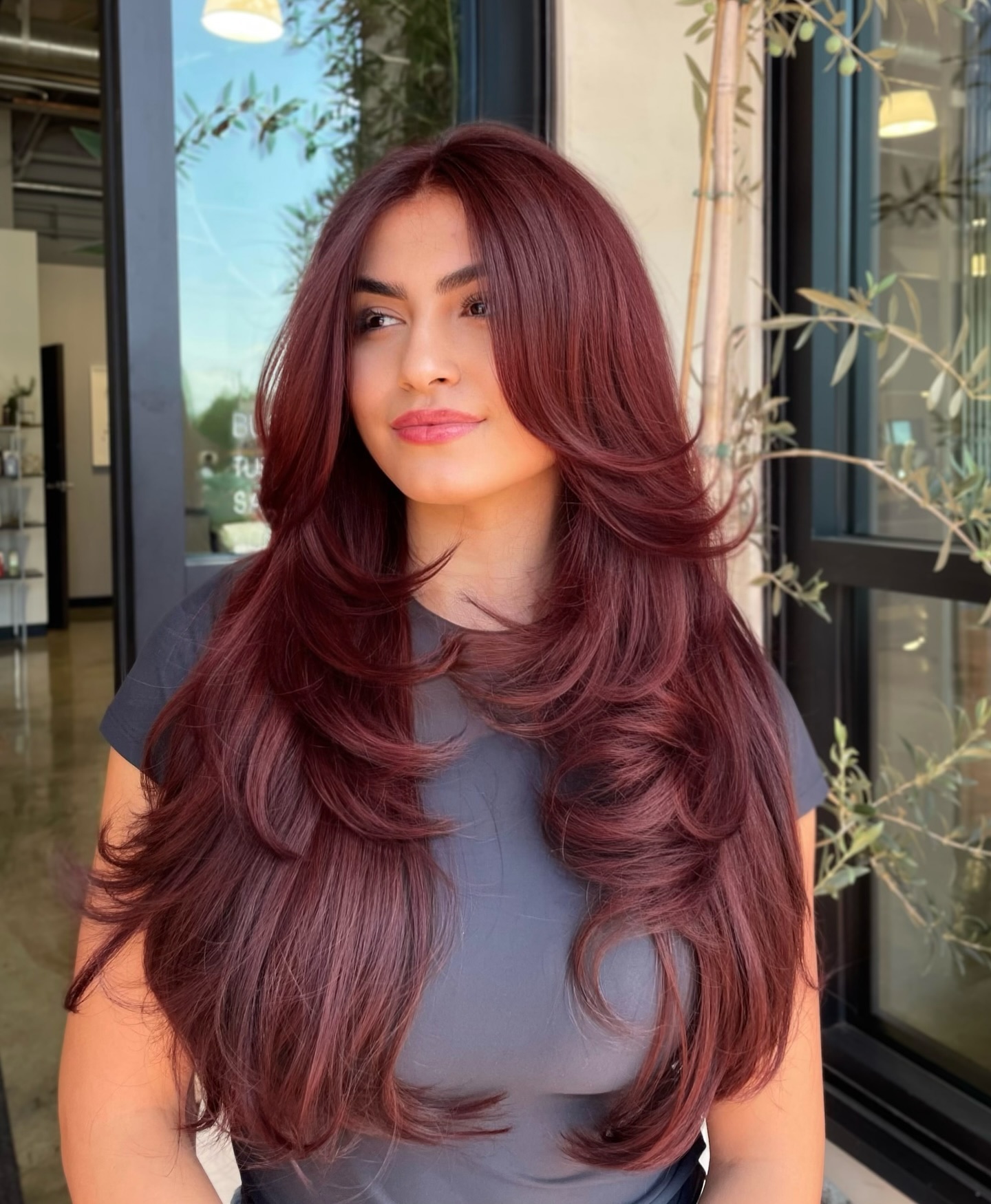 Rich Red Cherry Cascade with Soft Waves
