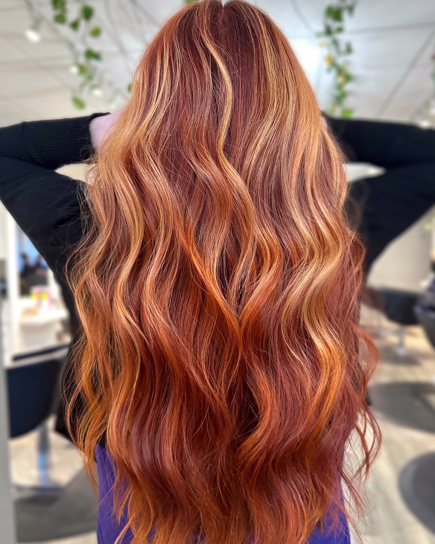 Striking Ombre Fusion of Auburn and Strawberry Blonde