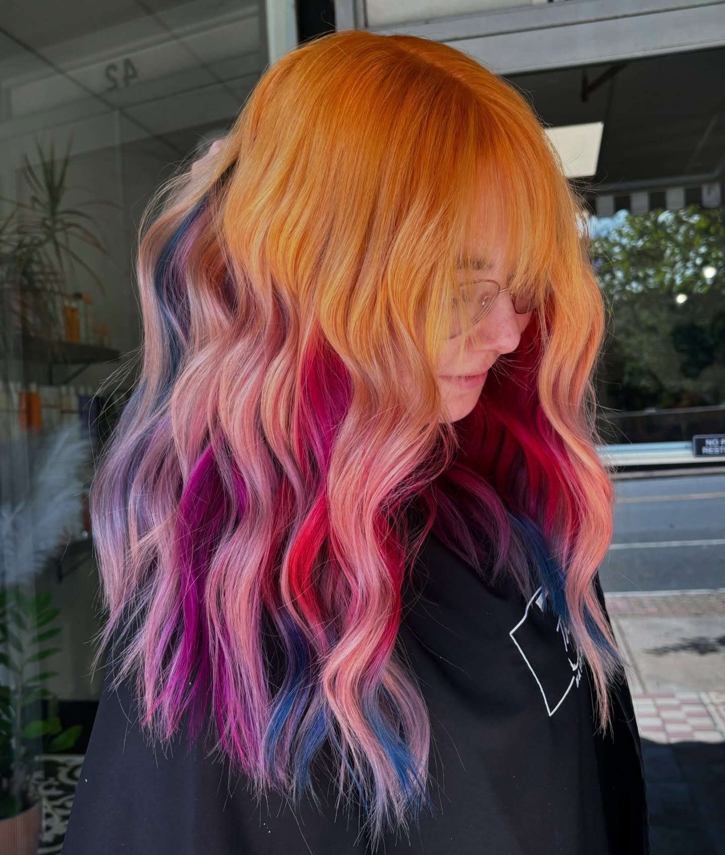 Sunset Ombre with Icy Blue Underlights